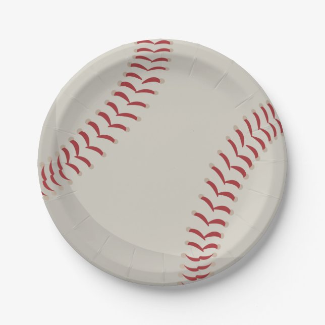 Assiettes En Carton Sports de baseball (Devant)