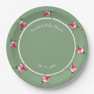 Assiettes En Carton Spray floral personnalisé