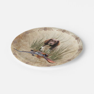 Assiettes En Carton Sprocker Spaniel Tapestry Poster Triptyque Acryliq