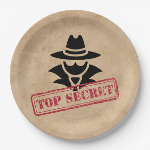 Assiettes En Carton Spy/Agent Secret Partie à thème