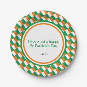 Assiettes En Carton ST PATRICK'S DAY Célébration Personnalisée