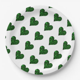 Assiettes En Carton St. Patrick's Day Emerald Heart