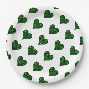 Assiettes En Carton St. Patrick's Day Emerald Heart