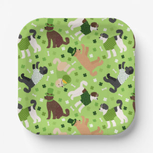 Assiettes En Carton St. Patrick's Day Labradoodle / Goldendoodle