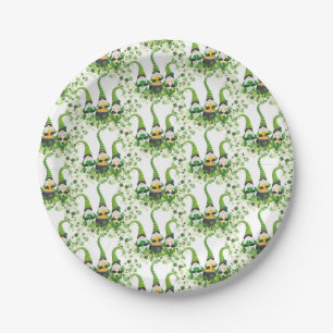 Assiettes En Carton St Patricks Day Vert Trèfles Vieux Leprechaun
