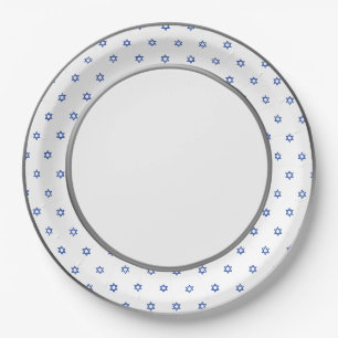 Assiettes En Carton Star bleue de David Silver Ring Trim
