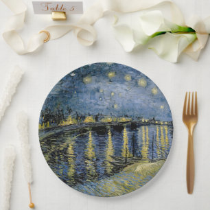 Assiettes En Carton Starry Night Vincent van Gogh