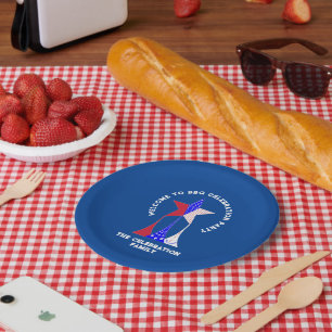 Assiettes En Carton Stars et rayures Patriot