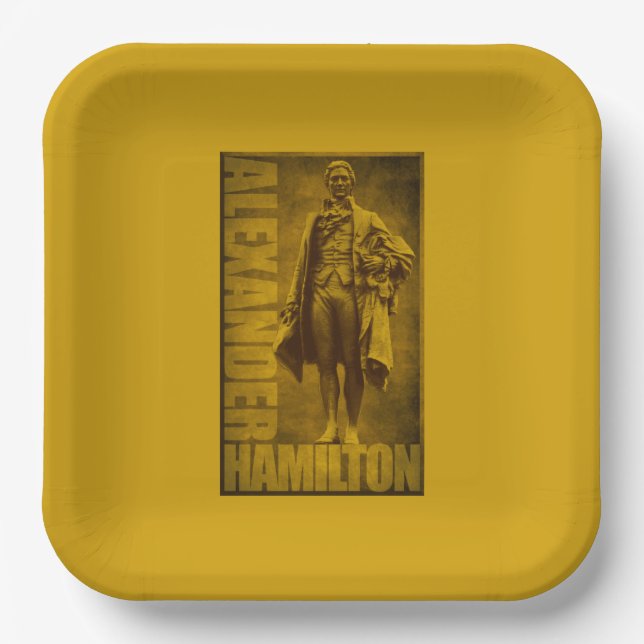 Assiettes En Carton Statuesque Alexander Hamilton  (Recto)