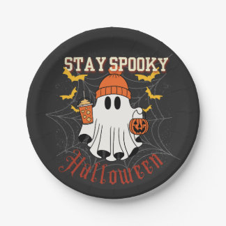 Assiettes En Carton Stay Spooky Ghost Halloween 