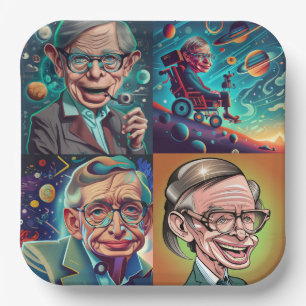 Assiettes En Carton Stephen Hawking Genius