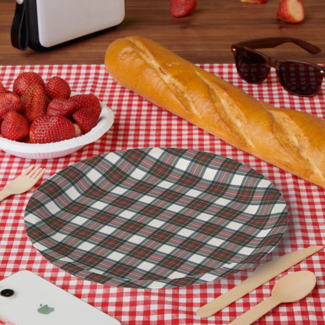 Assiettes En Carton Stewart Dress Clan écossais Tartan (Pique-nique)