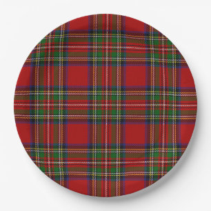 Assiettes En Carton Stewart Royal Tartan