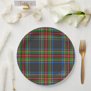 Assiettes En Carton Stewart Stuart Clan Tartan Plaid