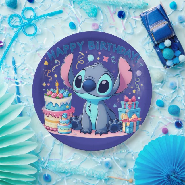 Assiettes En Carton Stitch Party (Fête)