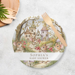 Assiettes En Carton Storybook Animaux Baby shower aquarelle