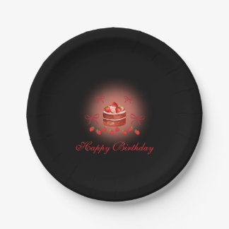 Assiettes En Carton Strawberry Birthday Paper Plates