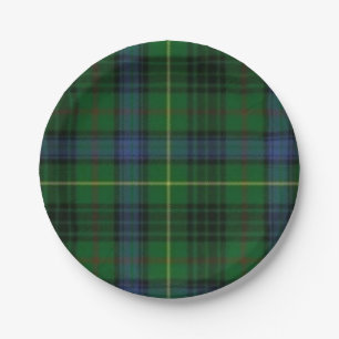 Assiettes En Carton Stuart Tartan écossais