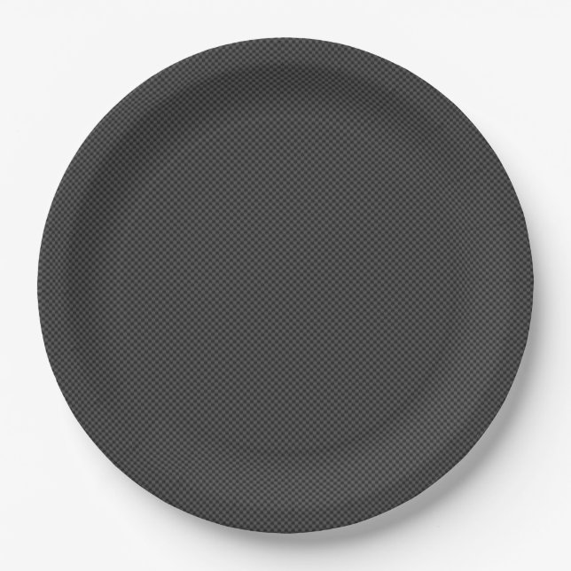 Assiettes En Carton Style carbone 04 (Devant)