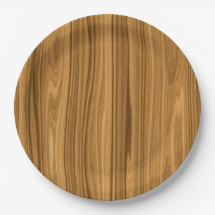 Assiettes En Carton Style en bois élégant de grain