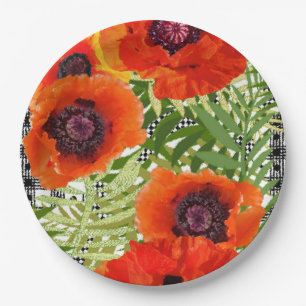 Assiettes En Carton Style Poppy oriental