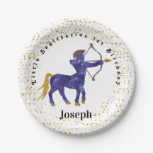 Style Sagittarius 1er anniversaire & Gold Confetti