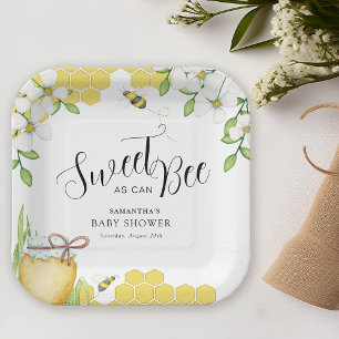Assiettes En Carton Sucré comme peut être Baby shower de miel