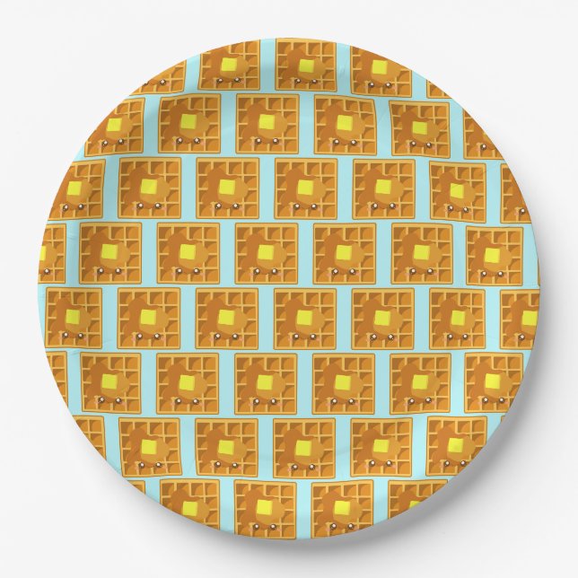 Assiettes En Carton Sucre Cute Avec Beurre Et Sirop (Devant)