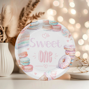 Assiettes En Carton Sucré un coton bonbon glacé anniversaire