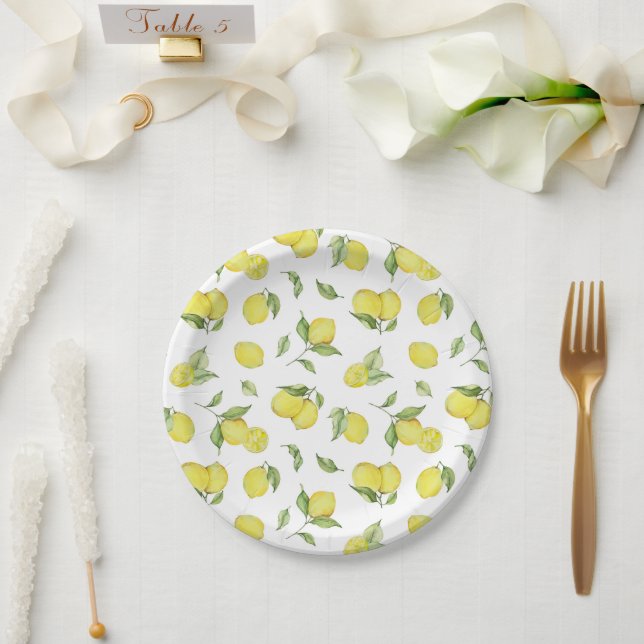 Assiettes En Carton Summer lemon (Mariage)
