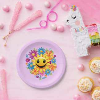 Assiettes En Carton Sunny Smiles