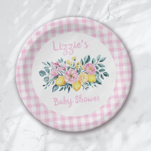 Assiettes En Carton Sunshine Fun et Lemonade Floral Baby shower