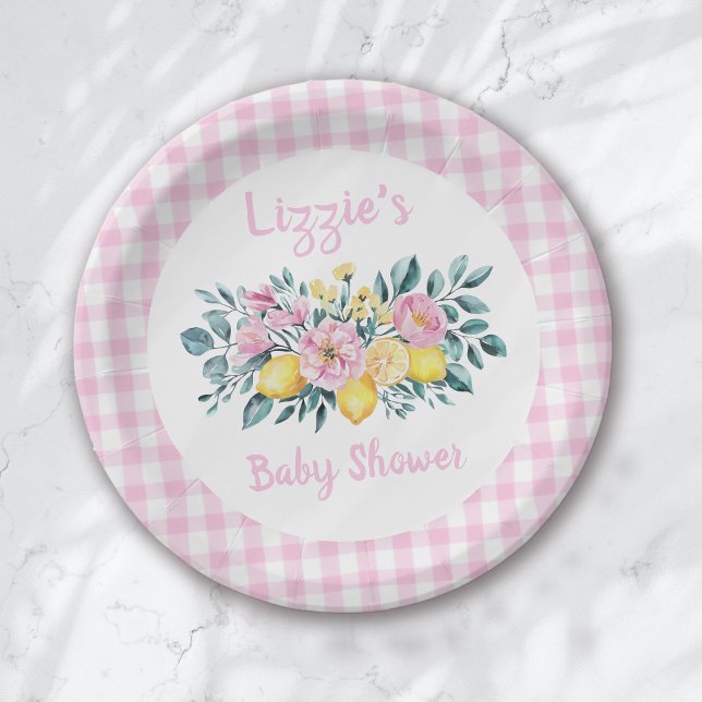Assiettes En Carton Sunshine Fun et Lemonade Floral Baby shower (Créateur téléchargé)