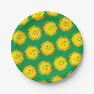 Assiettes En Carton Sunshine Green Bonne Plaques de papier d'anniversa