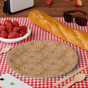 Assiettes En Carton Super Boho les années 70 Fleurs Motif