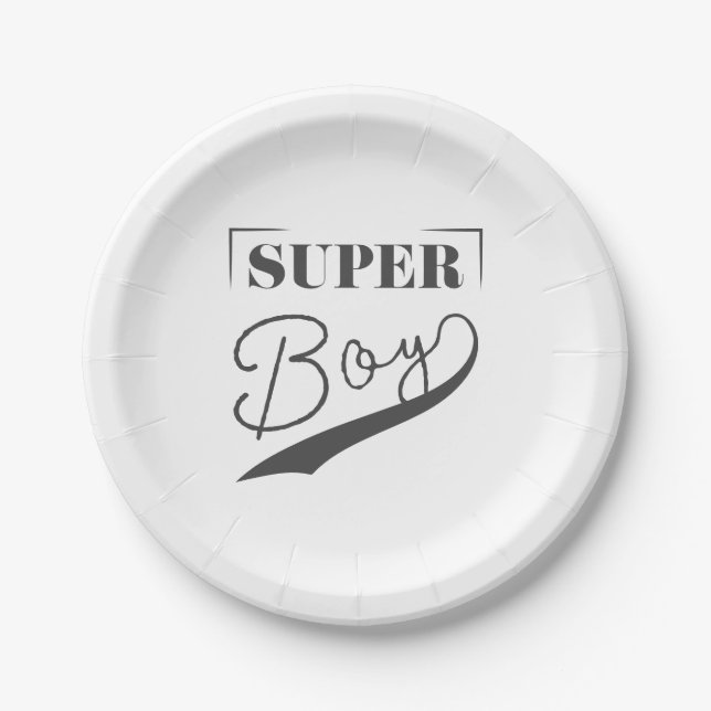 Assiettes En Carton Super Boy (Devant)