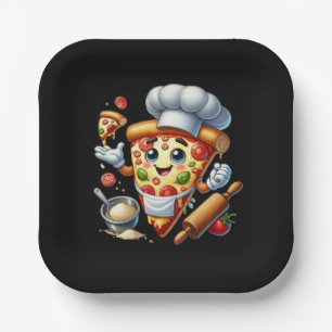 Assiettes En Carton Super fête des amateurs de pizza