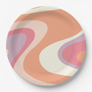 Assiettes En Carton super Ghost retro Halloween Plaques papier d'anniv