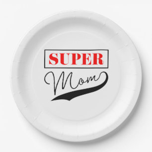 Assiettes En Carton Super Maman