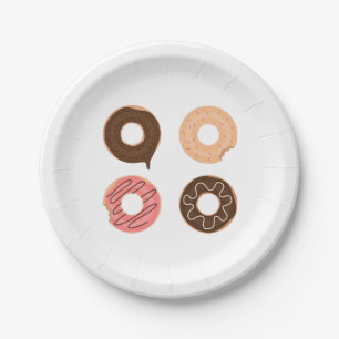 Assiettes En Carton Super mignon ensemble de beignets papier plat de f