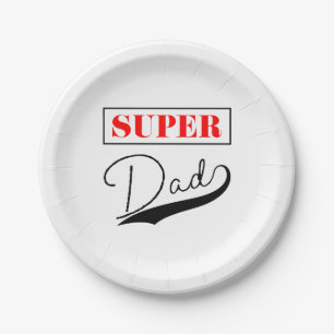 Assiettes En Carton Super papa
