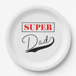 Assiettes En Carton Super papa
