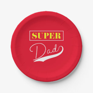 Assiettes En Carton Super papa