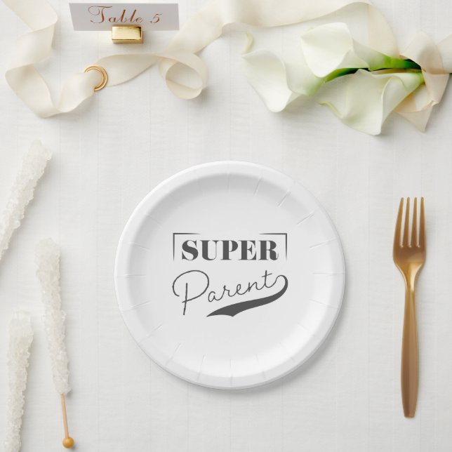 Assiettes En Carton Super parent (Mariage)