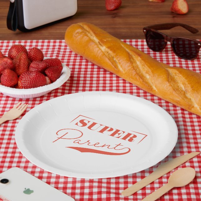 Assiettes En Carton Super parent (Pique-nique)