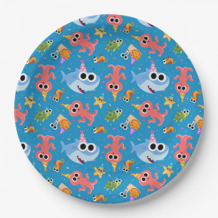 Assiettes En Carton Super simple Finny Shark Confetti Anniversaire