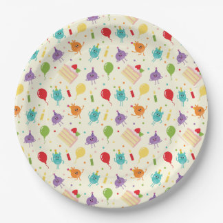 Assiettes En Carton Super simple | Motif de gâteau d'anniversaire
