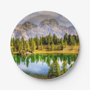 Assiettes En Carton Superbe vue Pittoresque sur les Dolomites en Itali