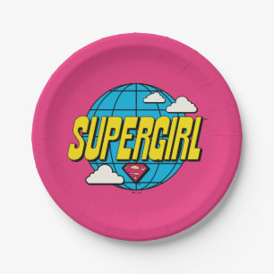 Assiettes En Carton Supergirl Graphique Pop Mondial