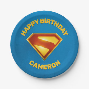 Assiettes En Carton Superman Golden S Shield brillance